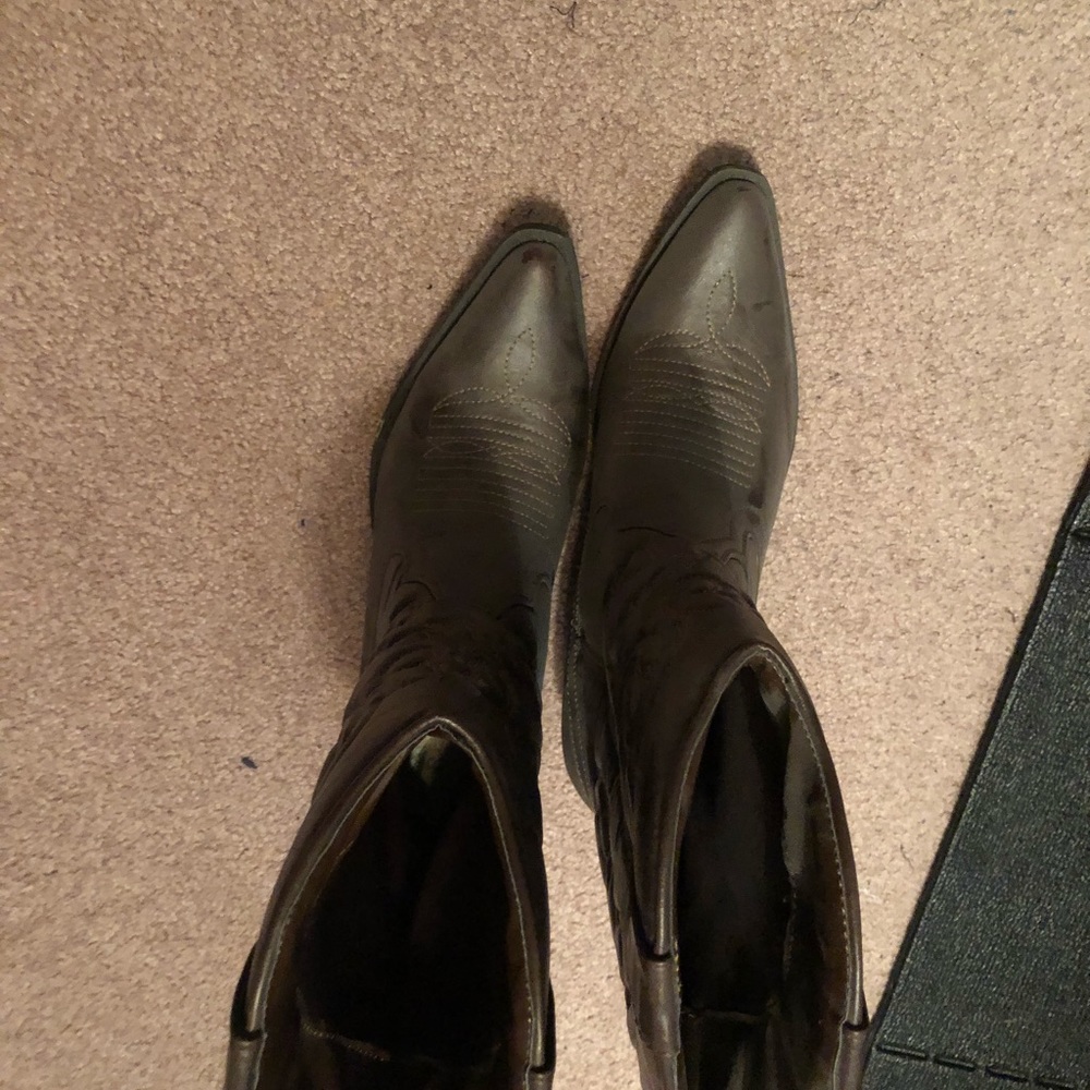 Brown cowboy boots